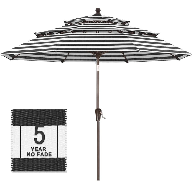 Load image into Gallery viewer, MASTERCANOPY 9ft 3-Tier Olefin Patio Umbrella 5-Year-Non-Fading
