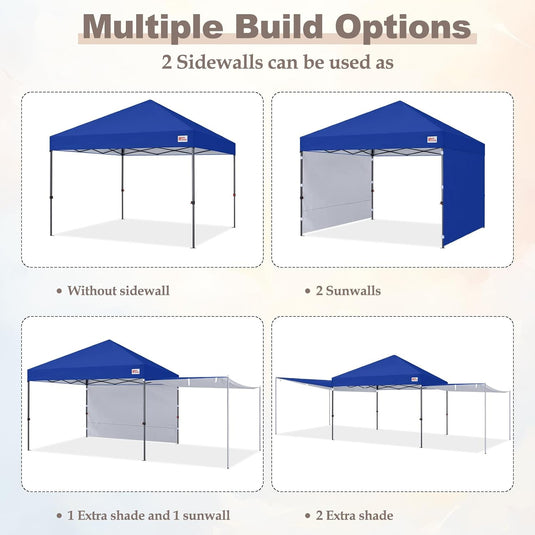 MASTERCANOPY 10x10 Pop-Up Canopy Tent with Two Shelters