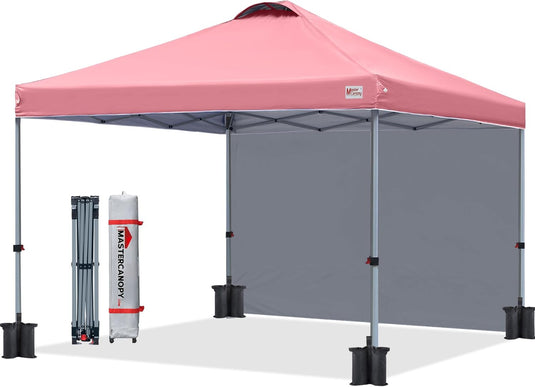 Leisure Sports Durable Pop-Up Canopy Tent with Sidewall - 8x8, 10x10