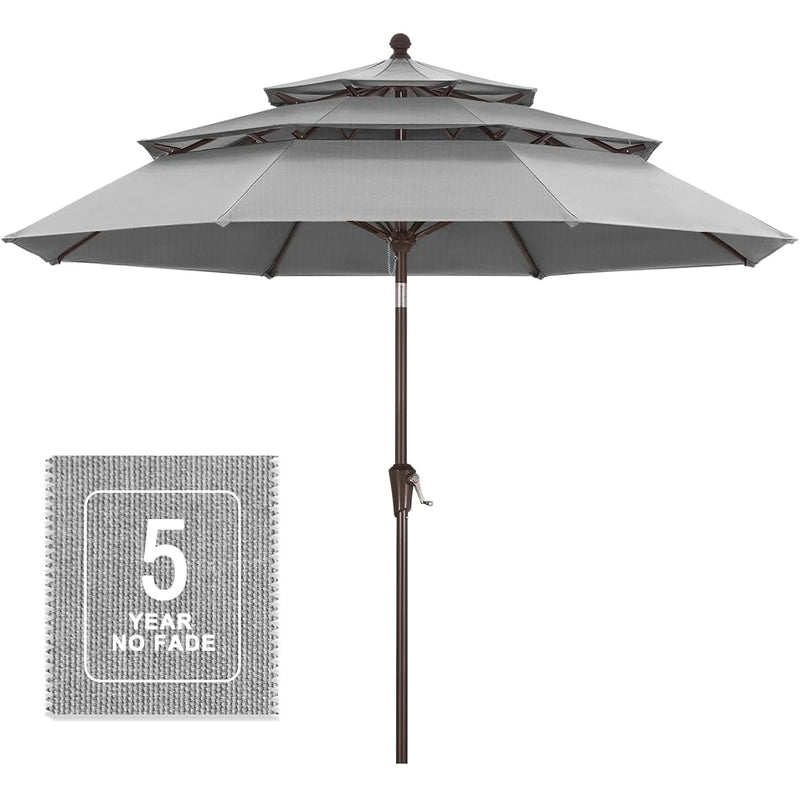 Load image into Gallery viewer, MASTERCANOPY 9ft 3-Tier Olefin Patio Umbrella 5-Year-Non-Fading
