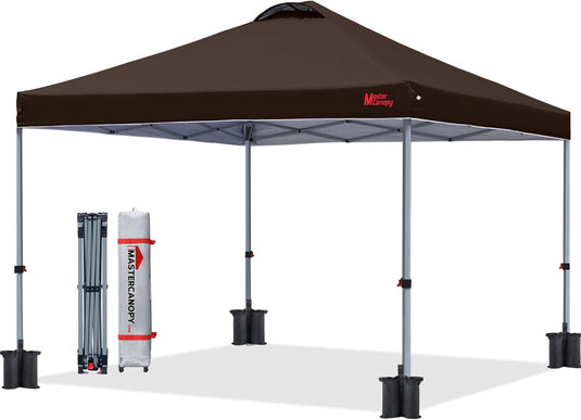 Leisure Sports Durable Pop-Up Canopy Tent with Sidewall - 8x8, 10x10