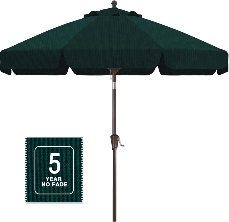 Load image into Gallery viewer, MASTERCANOPY 9FT Olefin Valance Patio Umbrella 5-Year-Non-Fading 8 Fiberglass Ribs
