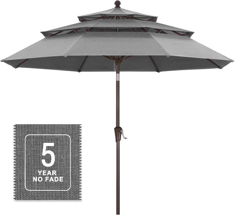Load image into Gallery viewer, MASTERCANOPY 9ft 3-Tier Olefin Patio Umbrella 5-Year-Non-Fading
