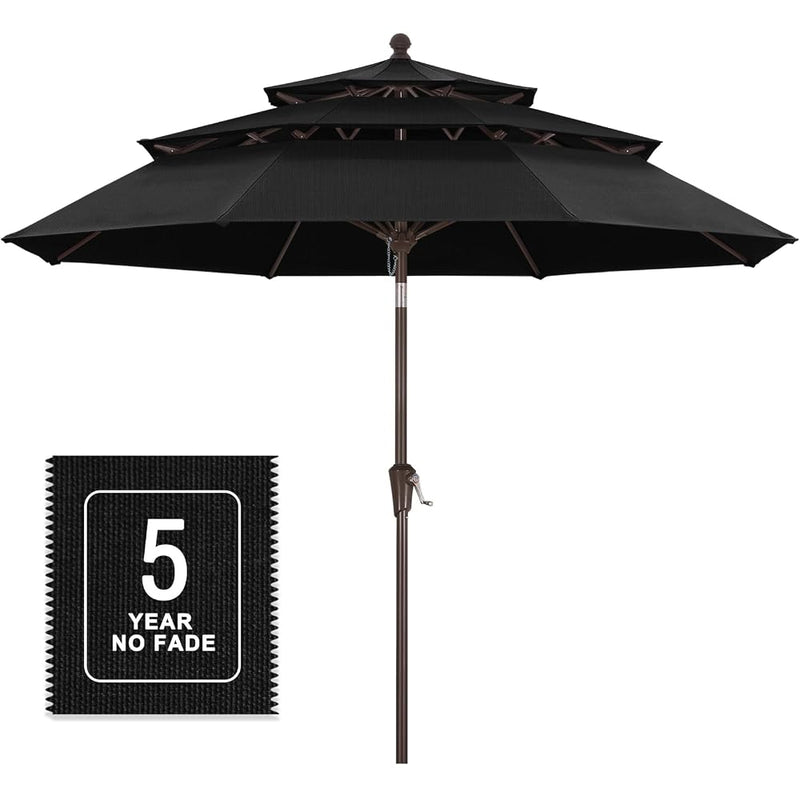 Load image into Gallery viewer, MASTERCANOPY 9ft 3-Tier Olefin Patio Umbrella 5-Year-Non-Fading

