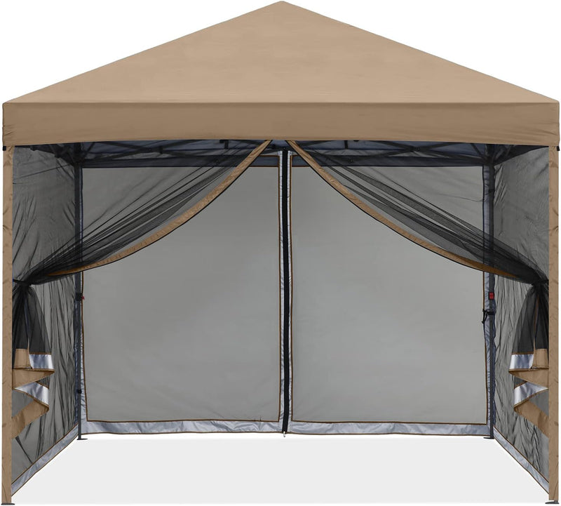 Load image into Gallery viewer, Leisure Sports Pop-Up Easy Setup Outdoor Canopy Tent with Netting Screen Walls - 8x8, 10x10
