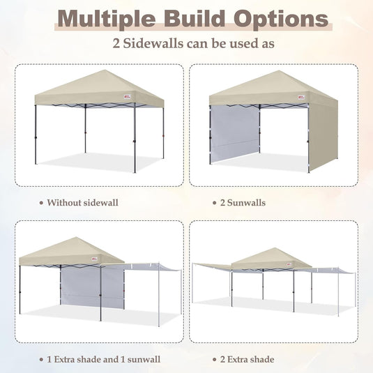 MASTERCANOPY 10x10 Pop-Up Canopy Tent with Two Shelters