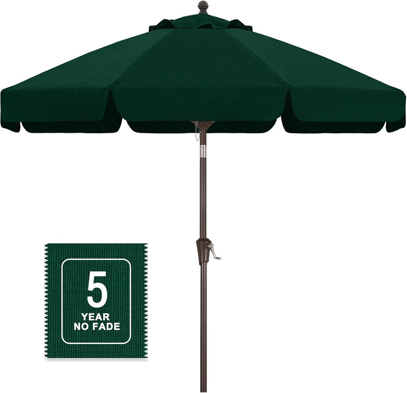 Load image into Gallery viewer, MASTERCANOPY 9FT Olefin Valance Patio Umbrella 5-Year-Non-Fading 8 Fiberglass Ribs
