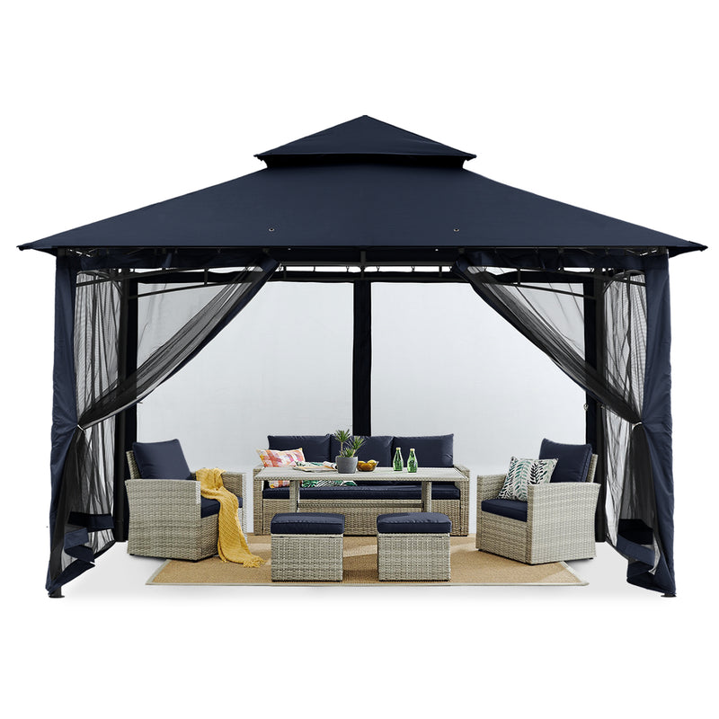 Load image into Gallery viewer, 9x9/11x11/10x12 Outdoor Garden Patio Gazebo with Netting Walls
