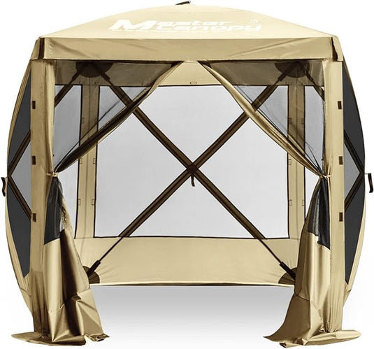 10x10/12x12 Portable Screen House Room Pop up Gazebo Outdoor Camping Tent
