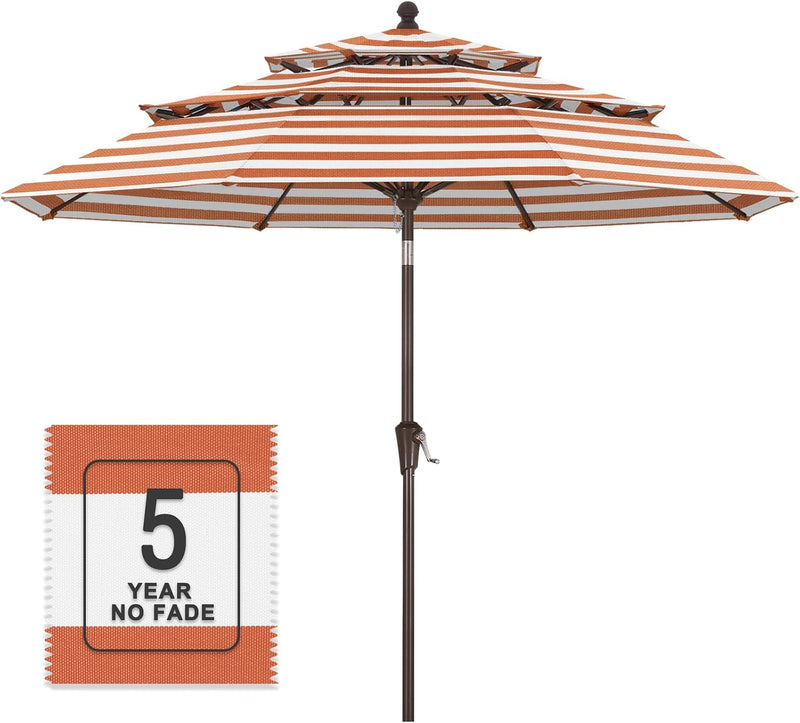 Load image into Gallery viewer, MASTERCANOPY 9ft 3-Tier Olefin Patio Umbrella 5-Year-Non-Fading
