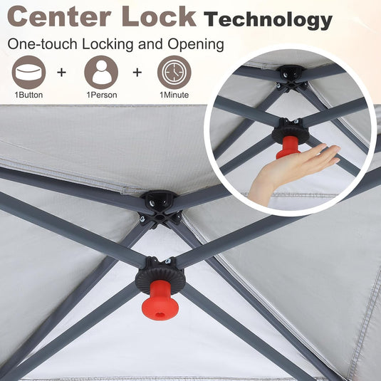 MASTERCANOPY 10x10 Pop-Up Canopy Tent with Two Shelters