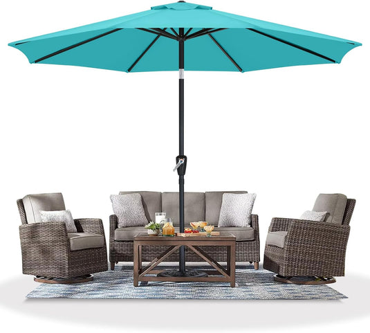 MASTERCANOPY Patio Umbrella for Outdoor Market Table  8 Ribs