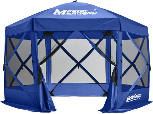 10x10/12x12 Portable Screen House Room Pop up Gazebo Outdoor Camping Tent