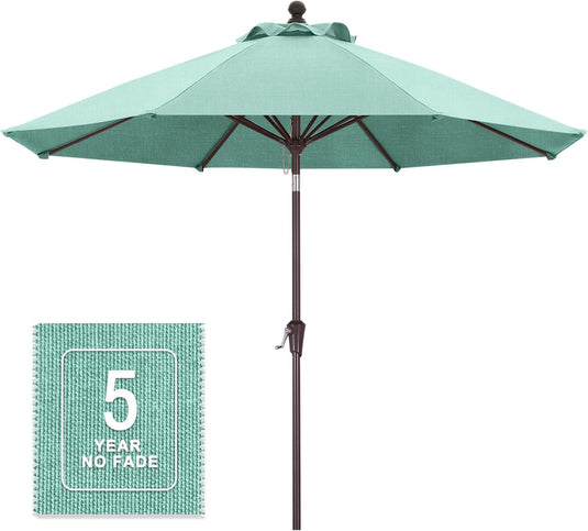 MASTERCANOPY Olefin 5-Year-Non-Fading 9ft Patio Outdoor Table Umbrella 8 Ribs