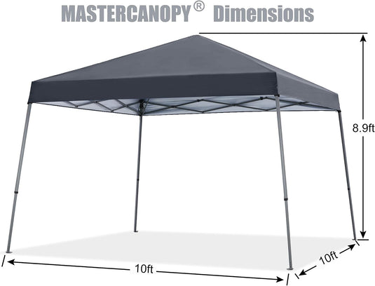 Leisure Sports Portable Pop-Up Canopy Tent with Large Base - 10x10