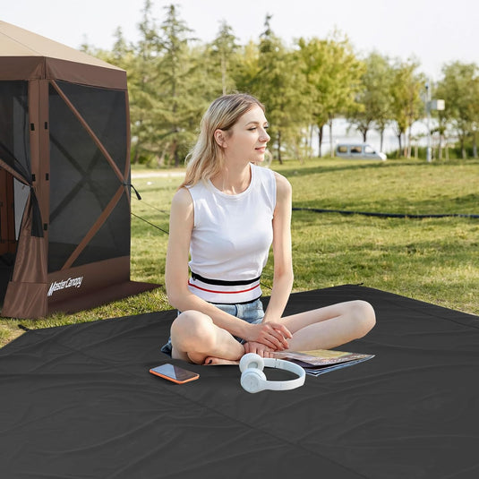 MASTERCANOPY Hexagonal Camping Tent Footprint 10x10