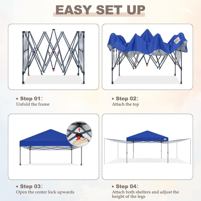 Load image into Gallery viewer, MASTERCANOPY 10x10 Pop-Up Canopy Tent with Two Shelters
