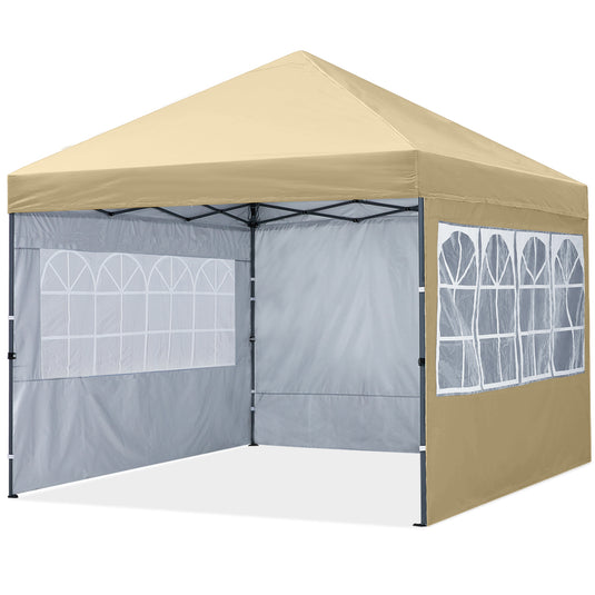 Leisure Sports Pop-Up Canopy Tent with Church Window Sidewalls - 10x10, 10x20