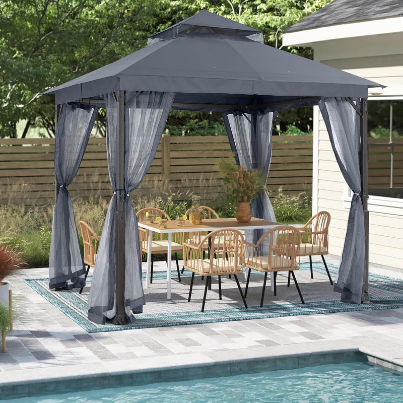 Load image into Gallery viewer, MASTERCANOPY Outdoor Patio Gazebo with Mosquito Netting 9x9, 11x11
