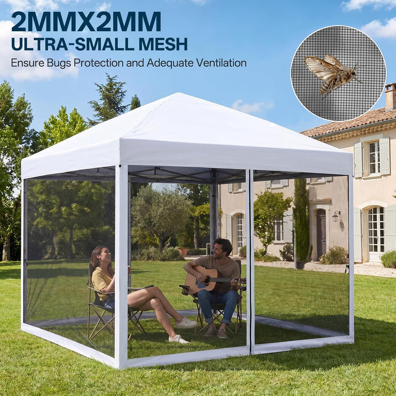 Load image into Gallery viewer, Leisure Sports Pop-Up Easy Setup Outdoor Canopy Tent with Netting Screen Walls - 8x8, 10x10
