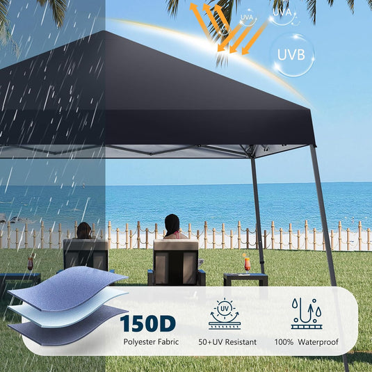 Leisure Sports Portable Pop-Up Canopy Tent with Large Base - 10x10