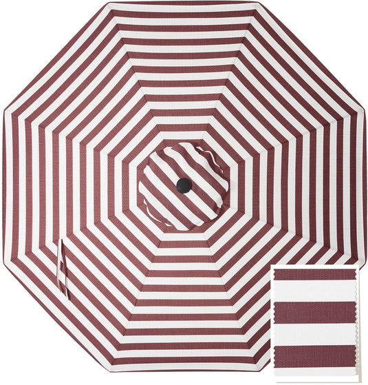 9FT Patio Umbrella Replacement Canopy for 8 Ribs 5-Year-Non-Fading Olefin