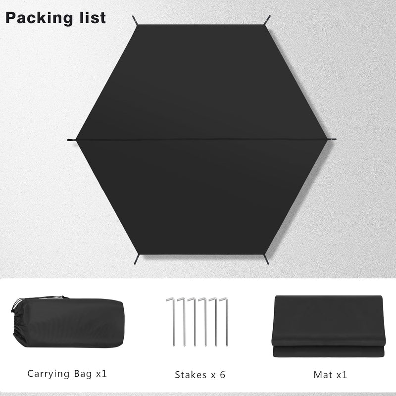 Load image into Gallery viewer, MASTERCANOPY Hexagonal Camping Tent Footprint 10x10
