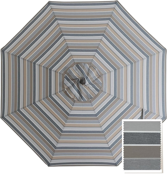 9FT Patio Umbrella Replacement Canopy for 8 Ribs 5-Year-Non-Fading Olefin