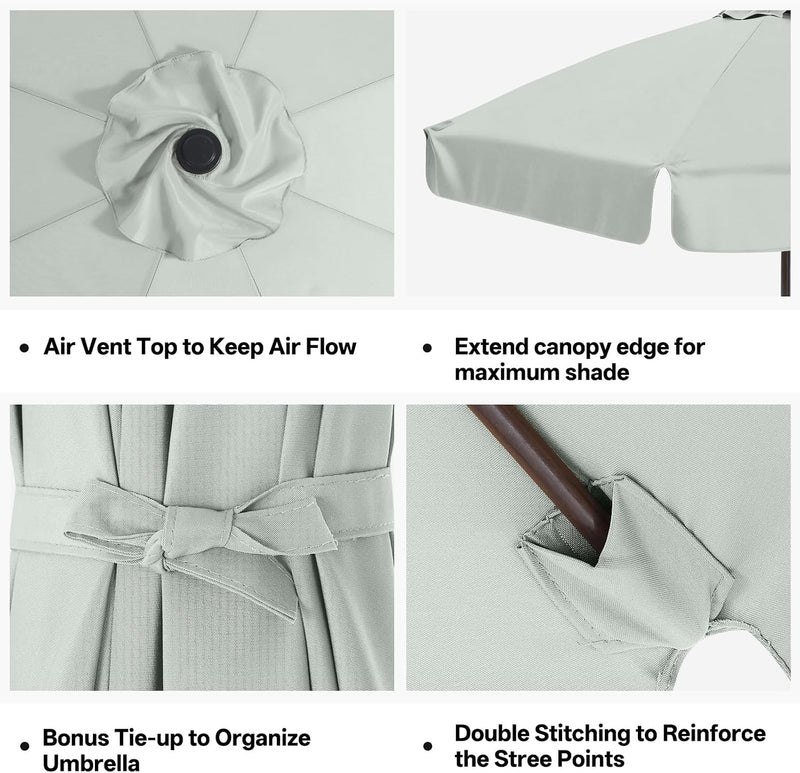 Load image into Gallery viewer, MASTERCANOPY Valance Patio Umbrella 6 Ribs 8 Ribs Replacement Top Only
