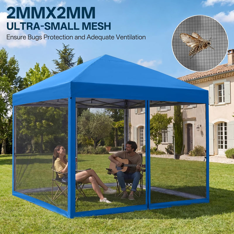 Load image into Gallery viewer, Leisure Sports Pop-Up Easy Setup Outdoor Canopy Tent with Netting Screen Walls - 8x8, 10x10
