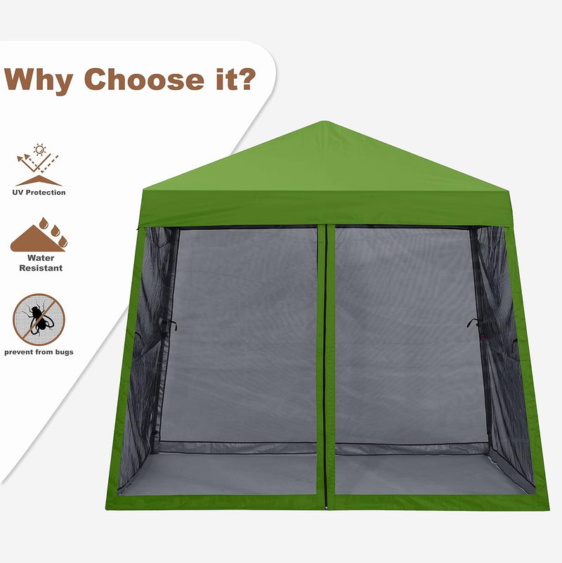Load image into Gallery viewer, Leisure Sports Stable Pop-Up Canopy Tent with Mosquito Netting - 8x8, 10x10, 11x11
