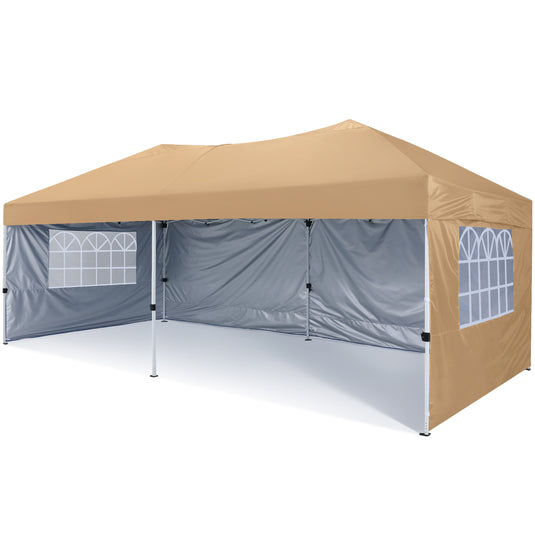 Leisure Sports Pop-Up Canopy Tent with Church Window Sidewalls - 10x10, 10x20