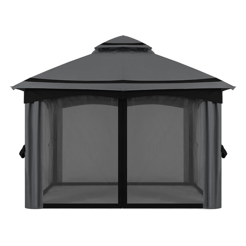 Load image into Gallery viewer, 8x8/10x10/10x12 Outdoor Double Soft-Top Patio Gazebo with Mosquito Netting

