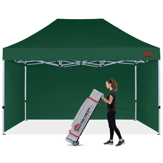 Mastercanopy Lite-30 Commercial Canopy Tent with Sidewalls - 10x10, 10x15, 10x20