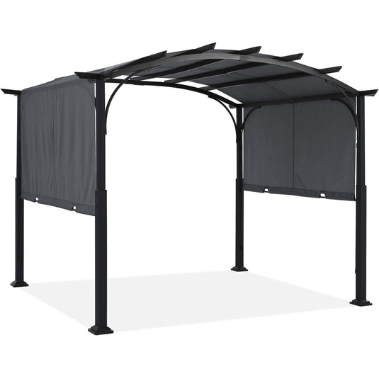 MASTERCANOPY Outdoor Retractable Pergola with Sun Shade Patio Garden Pergola