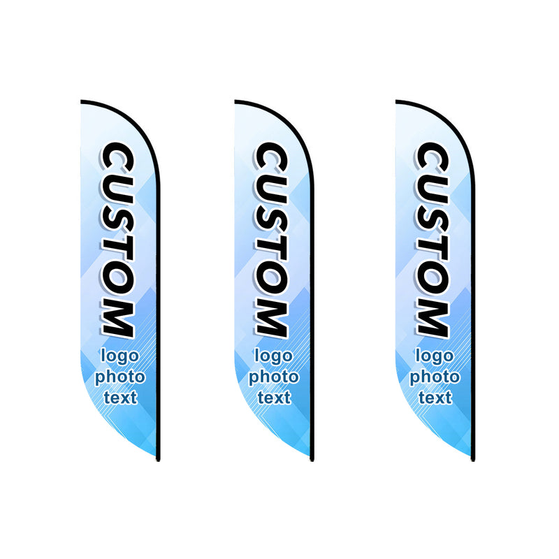 Load image into Gallery viewer, Custom Teardrop Feather Rectangle Blade Flag Panel Only 8 FT, 10 FT, 12 FT
