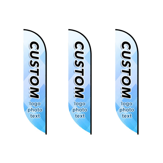 Custom Teardrop Feather Rectangle Blade Flag Panel Only 8 FT, 10 FT, 12 FT
