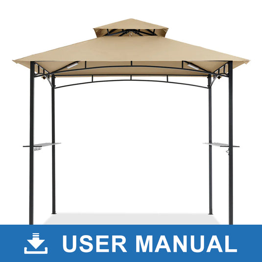Outdoor Grill Gazebo with LED Lights