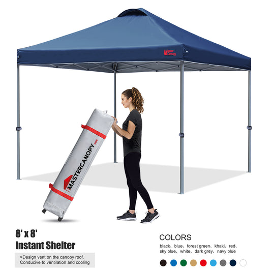 Leisure Sports Durable Ez Pop-Up Canopy Tent with Vented Top - 8x8, 10x10, 12x12