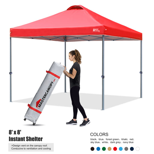 Leisure Sports Durable Ez Pop-Up Canopy Tent with Vented Top - 8x8, 10x10, 12x12