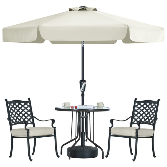 MASTERCANOPY Valance Patio Umbrella for Outdoor Table Market 6/8 Ribs