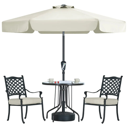 MASTERCANOPY 7.5FT/9FT Valance Patio Umbrella for Outdoor Table Market-CA