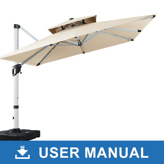 Cantilever Umbrella with Double Layer