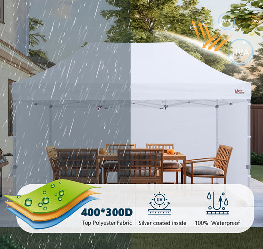 Mastercanopy Core-35 Premium Heavy Duty Instant Canopy Tent with Sidewalls - 10x10, 10x15, 10x20
