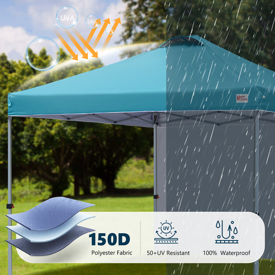 Leisure Sports Durable Pop-Up Canopy Tent with Sidewall - 8x8, 10x10