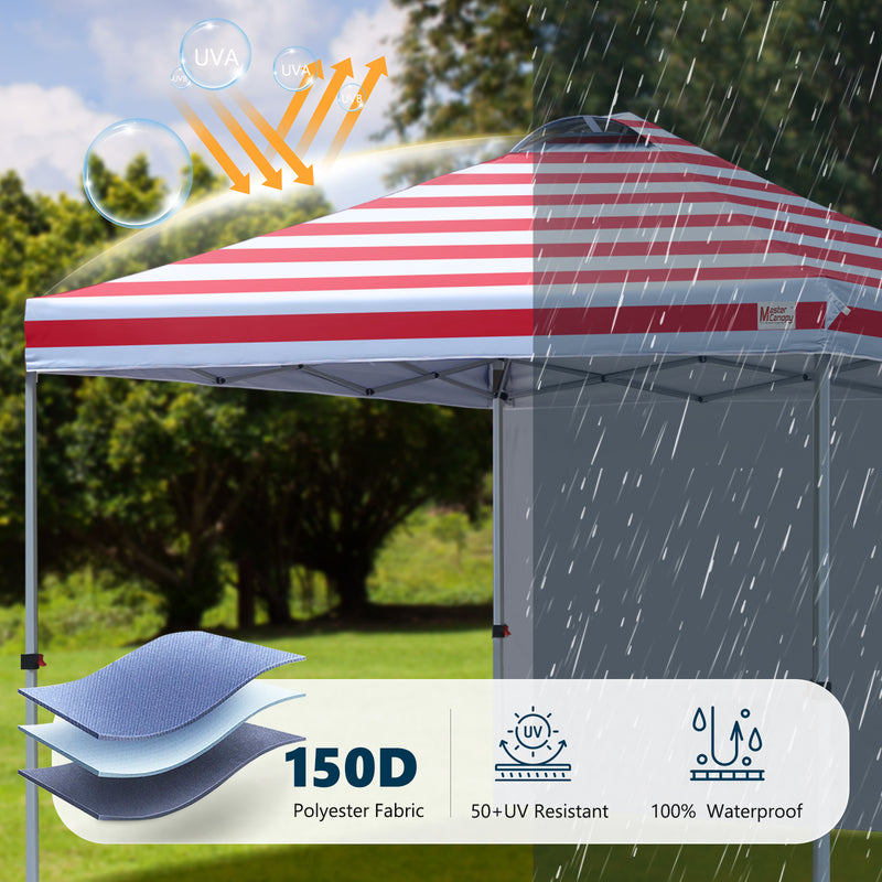 Load image into Gallery viewer, Leisure Sports Durable Ez Pop-Up Canopy Tent with One Sidewall - 8x8, 10x10, 12x12
