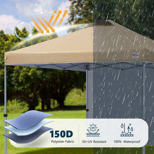 Leisure Sports Durable Pop-Up Canopy Tent with Sidewall - 8x8, 10x10