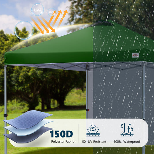 Leisure Sports Durable Pop-Up Canopy Tent with Sidewall - 8x8, 10x10
