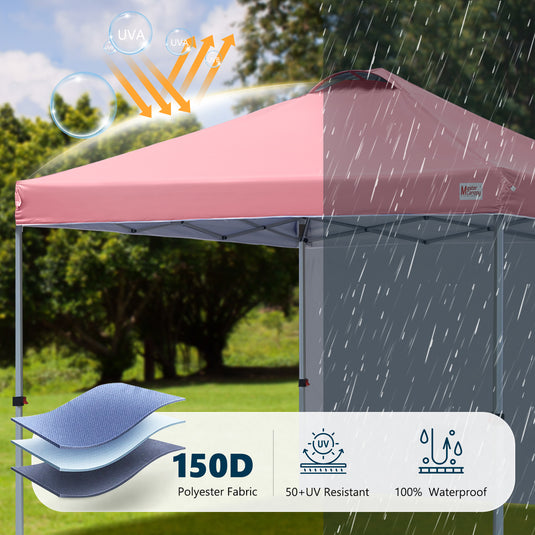 Leisure Sports Durable Pop-Up Canopy Tent with Sidewall - 8x8, 10x10