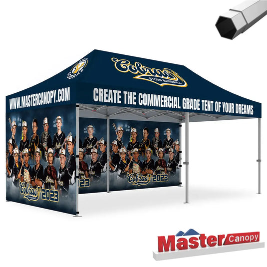 Mastercanopy Core-35 Custom Canopy Tent Heavy Duty Pop‑up Personalized 10x10, 10x15, 10x20